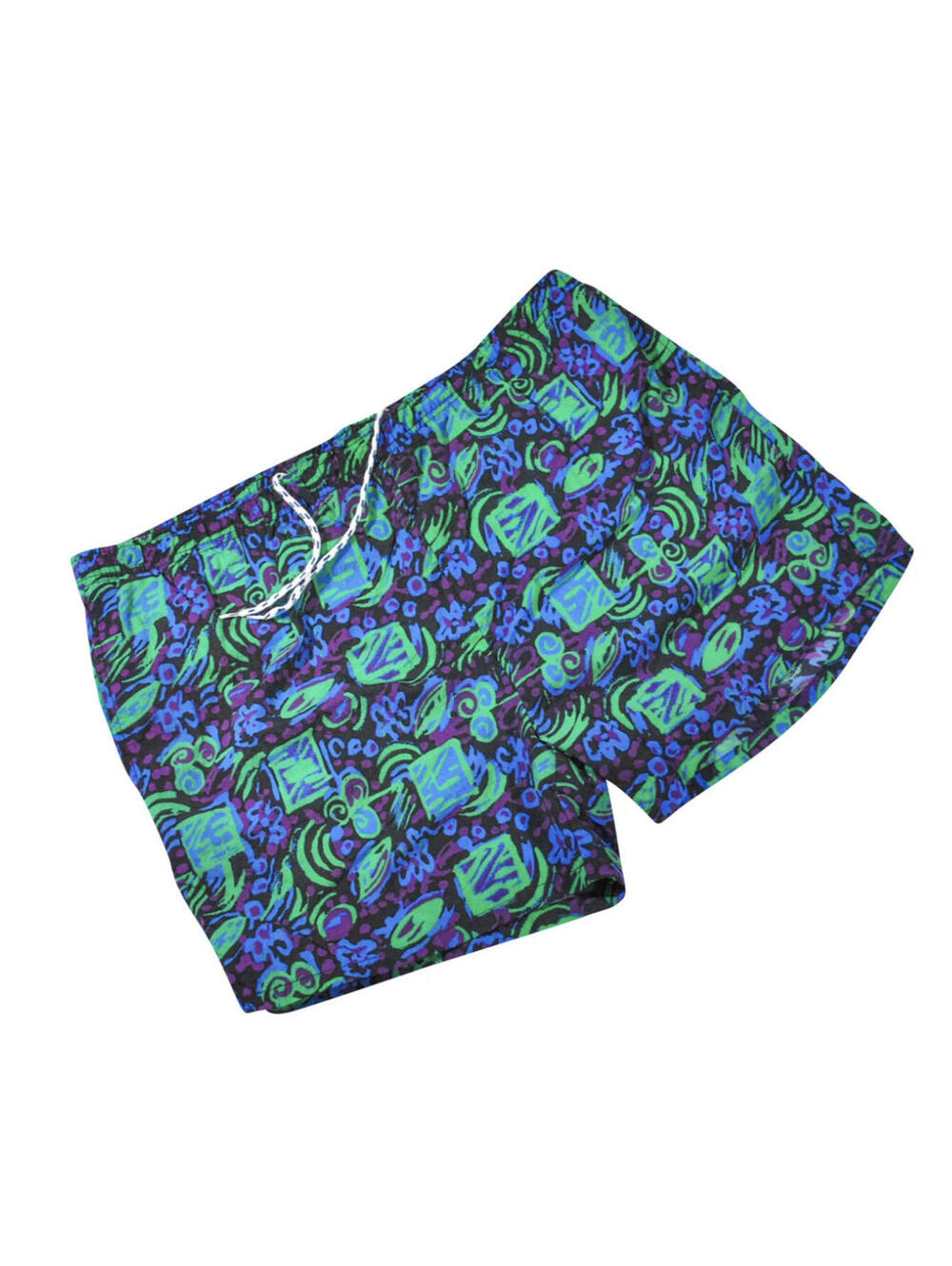 Vintage Bugle Boy 90s Pattern Swim Mens Print Swimsuit Size Large (35-36)